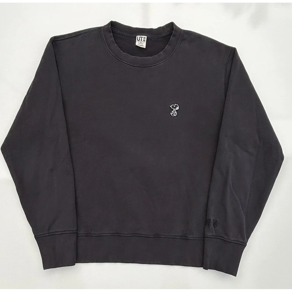 UNIQLO KAWS x Peanuts Snoopy Sweatshirt Men Size Medium Black White Preown‎